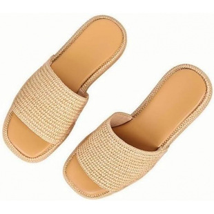J 96022 Straw woven thick platform slippers ���ɸ����Ь