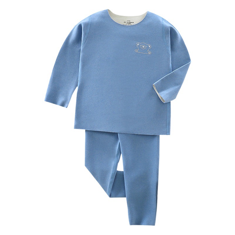 Traje de terciopelo para niños Otoño e Invierno nuevos niños y Niñas Ropa de otoño pantalones largos traje ropa interior térmica para niños medianos y grandes ropa interior para niños ropa para niños