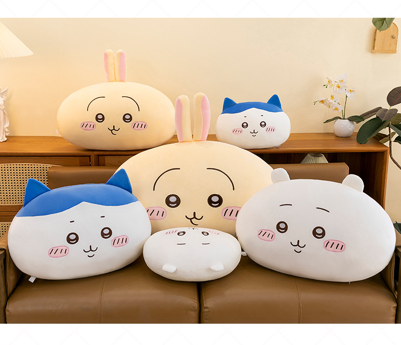 New Cartoon Jiyka Wow Pillow Small Eight Usaqi Doll Plush Toy Pillow chiikawa Women's Gift