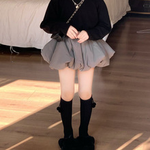 女童半身裙2025冬季新款韩版可爱花苞裙加厚棉裙防走光蛋糕裙跨境