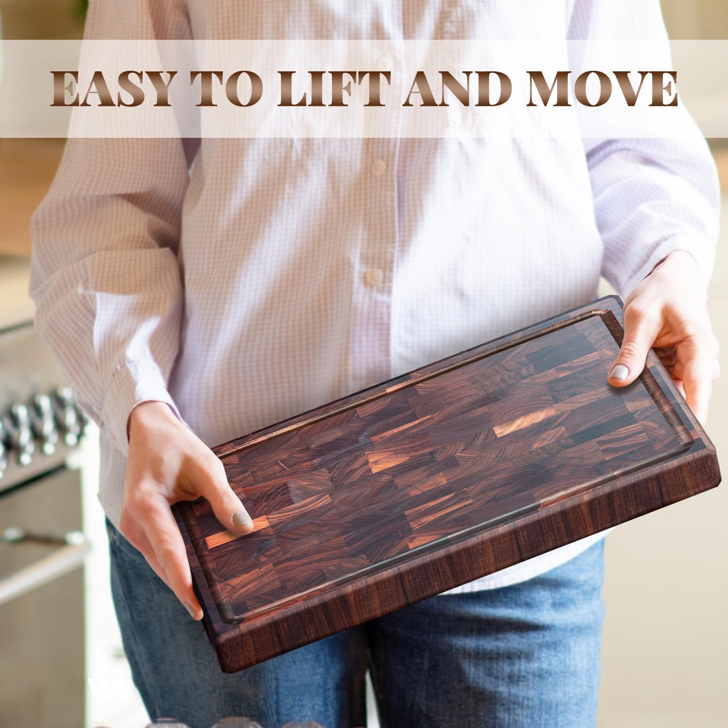 Black walnut cutting board household solid wood cutting board fruit and vegetable kitchen chopping board bread snack serving board