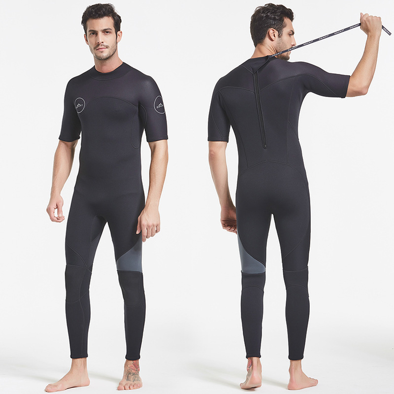 鲨巴特连体潜水衣3mm湿衣保暖防寒浮潜服冬泳衣潜水服男款冲浪服|undefined