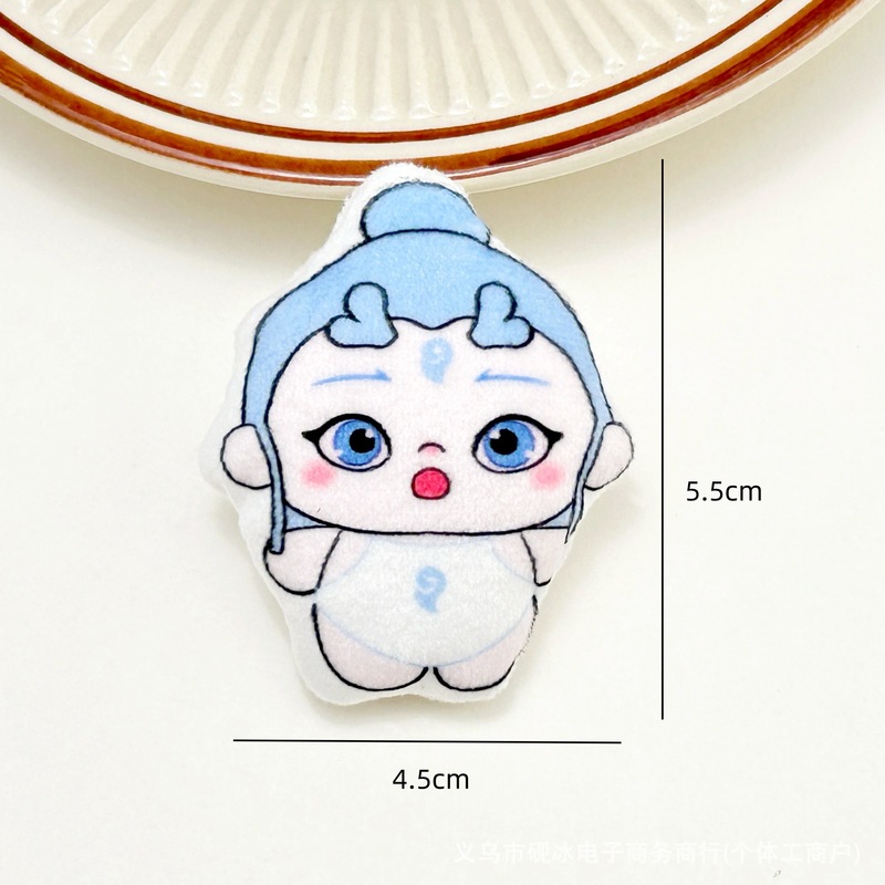 卡通印花毛绒布艺充棉公仔儿童衣服帽子装饰胸针diy发夹辅料批发|undefined