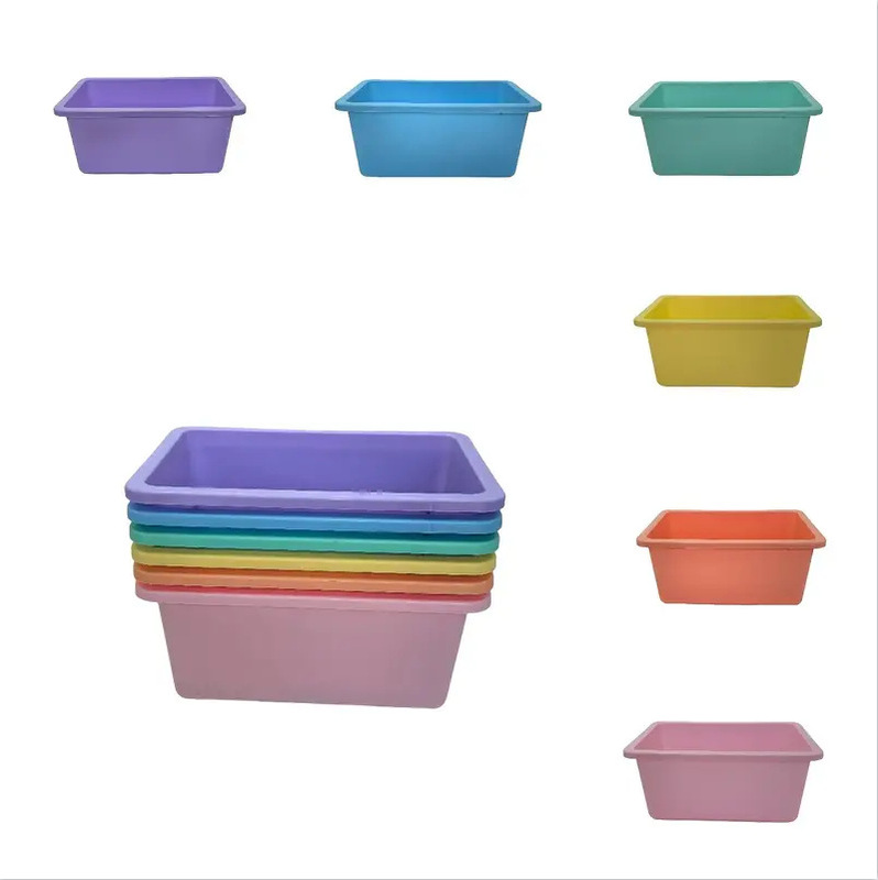 越境製品カラープラスチック収納ボックス子供玩具分類デスクトップ収納オフィス文房具収納カバー付き|undefined