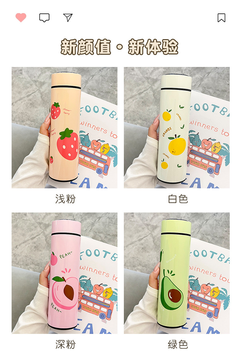 Creative, personalized and trendy insulated cups, simple and ins Japanese stainless steel water cup gifts for male and female students pic 28