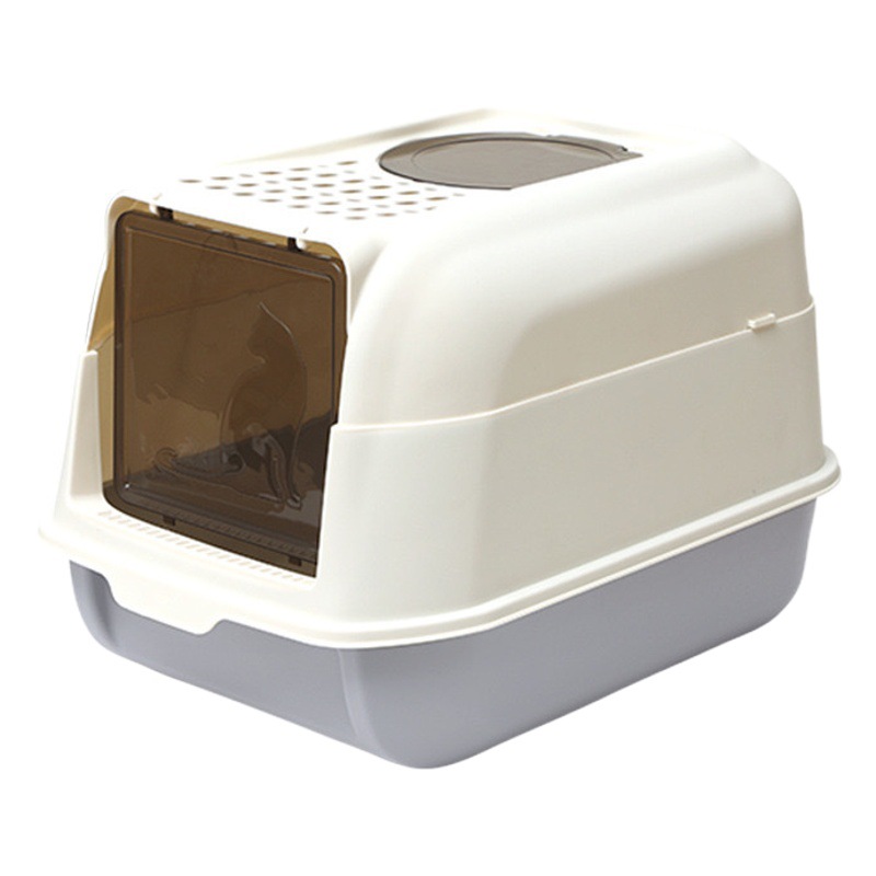 La caja de arena para gatos de gran tamaño, la caja de arena para gatos completamente cerrada, las salpicaduras externas y la desodorización del inodoro para gatos, la caja de arena para gatos, el punto es rápido