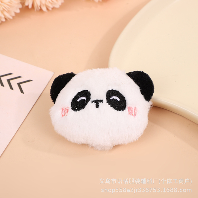 漫画ぬいぐるみクマの頭人形ペンダントかわいいパンダブローチ人形スクールバッグペンダント diy ジュエリー小さなアクセサリー|undefined