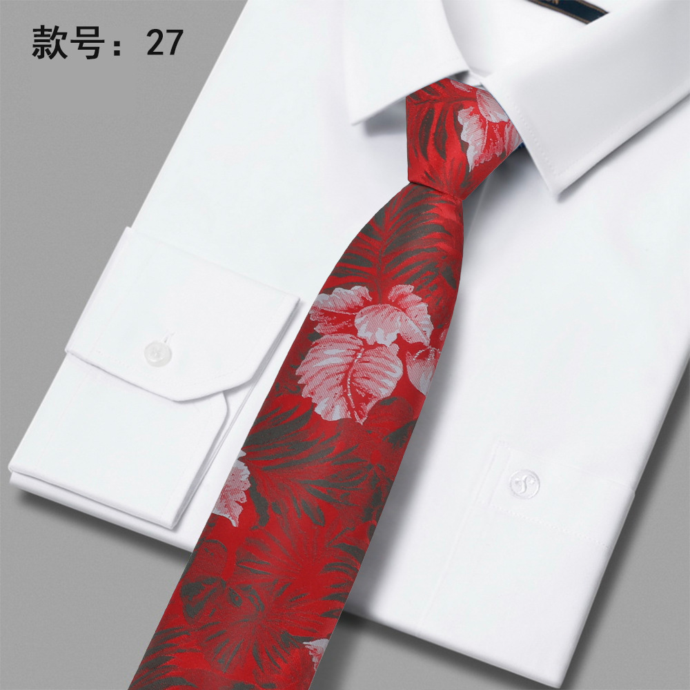 2023 nueva corbata de poliéster 6cm corbata casual de negocios de poliéster casual de negocios para hombres en stock al por mayor