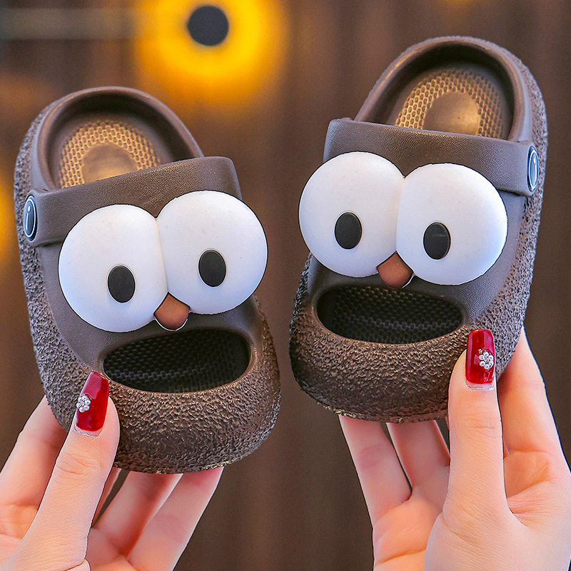 Zapatillas para niños de verano interior y exterior ojos de dibujos animados para bebés bañar zapatillas para hombres