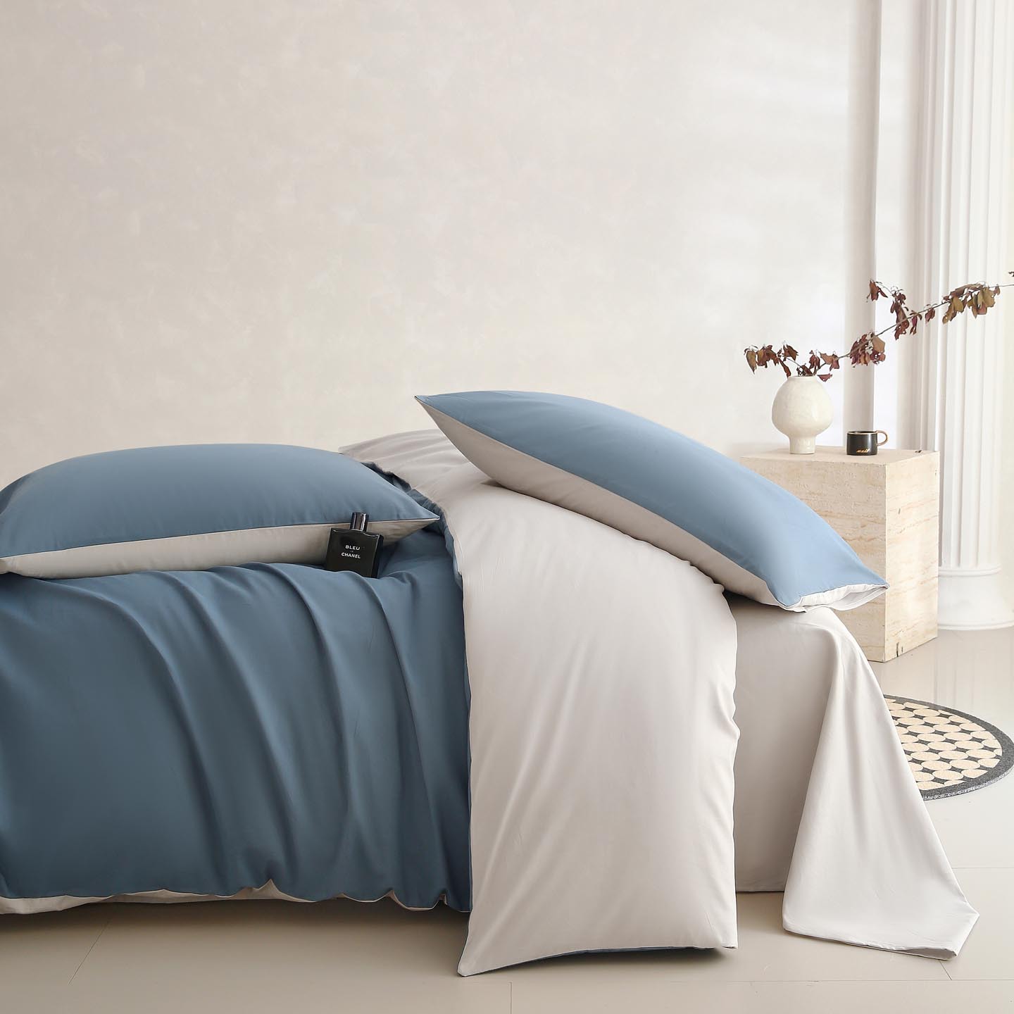 100% algodón conjunto de cuatro piezas 60 algodón de lana larga de color sólido dobles de algodón grueso cama dormitorio de estudiantes tres piezas conjunto simple