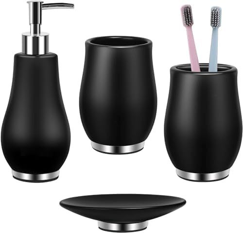 Juego de Accesorios de Baño Set de 4 Piezas de Cerámica, Decorativo, para Baño image 14