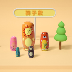 Five-layer painted Russian nesting dolls, 5-layer colored paint hand-painted wooden nesting dolls, various handmade nesting dolls wholesale