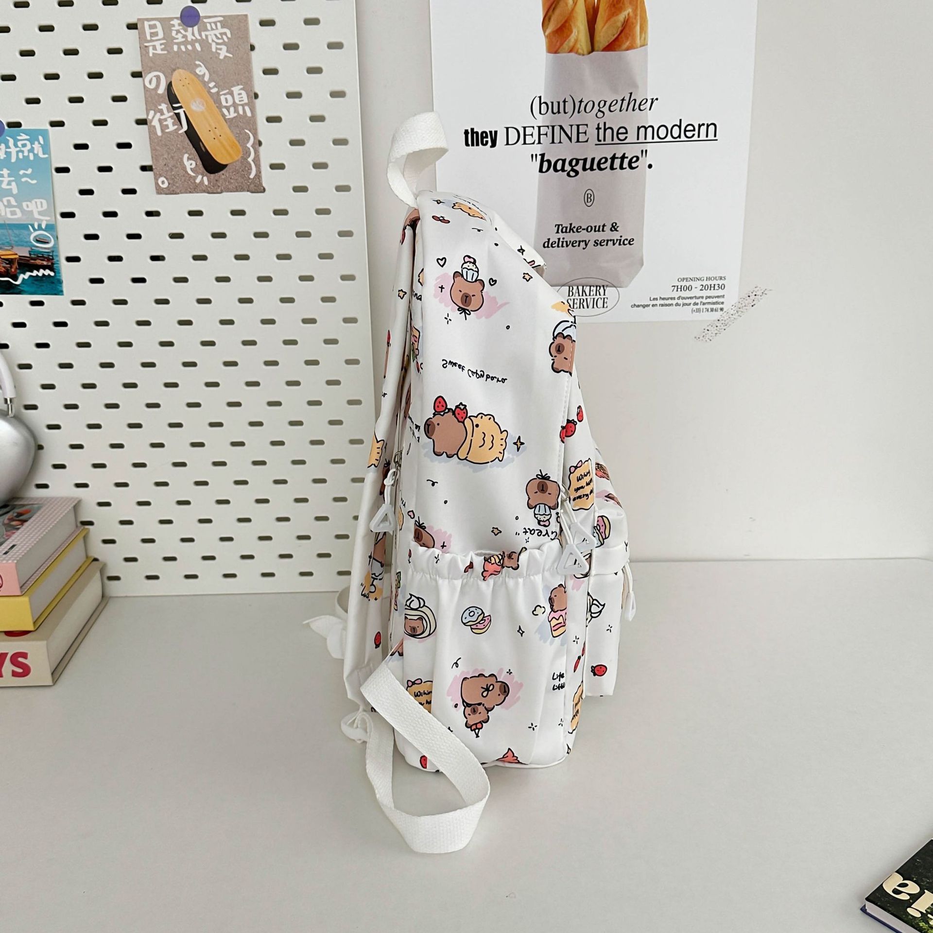 Linda mochila de impresión fresca, estudiante de secundaria, mochila escolar de gran capacidad, mochila de viaje ligera de ocio de moda al por mayor