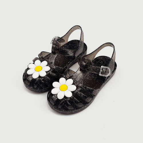 Summer Children's Jelly Hole Shoes Sunflower Princess Non-slip Beach Shoes Korean Style Sandals