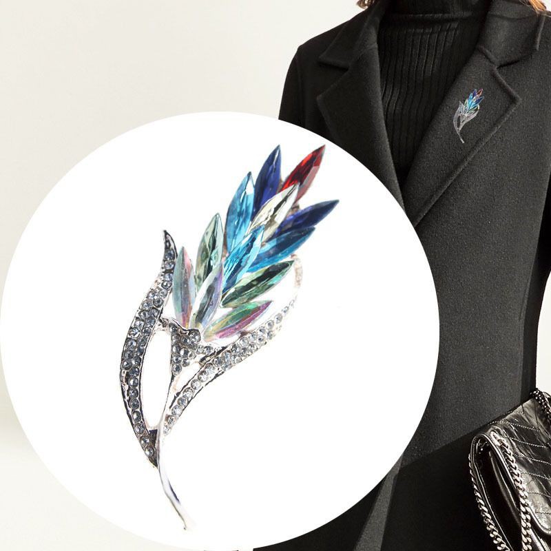 Spilla gioiello a forma di spiga di grano per abiti da donna_voghion.com