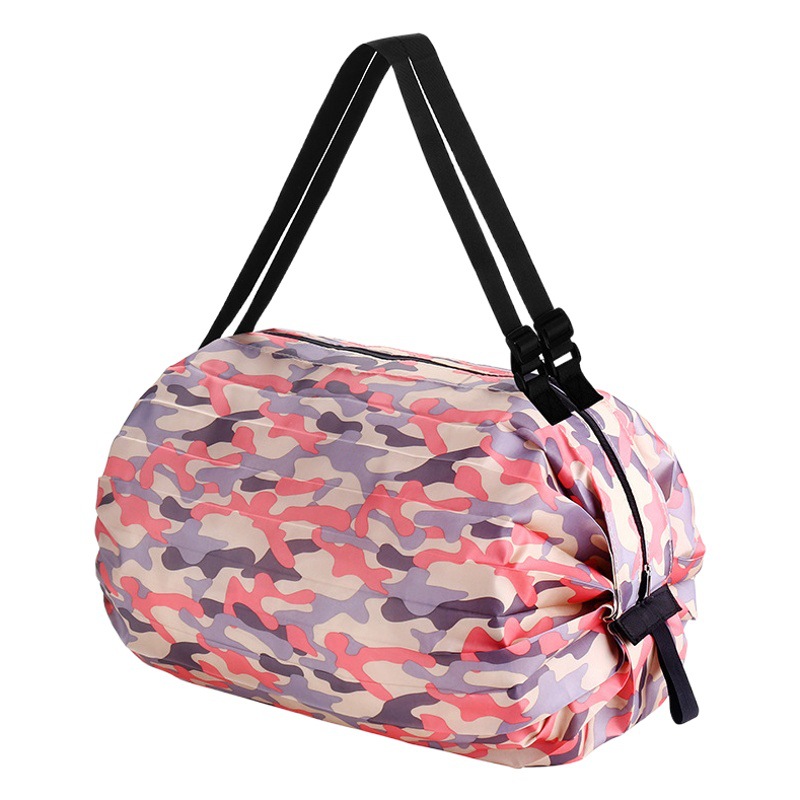 Fábrica de gran capacidad plegable bolsa de compras plisada camuflaje multicolor Oxford tela de almacenamiento portátil protección del medio ambiente bolso