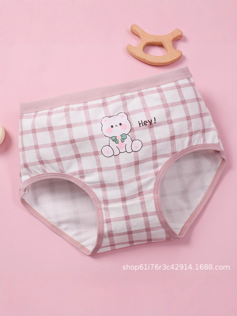En nombre de la ropa interior de algodón para niños, ropa interior de dibujos animados de algodón para niños, triángulo para niñas, bragas para niñas, triángulo