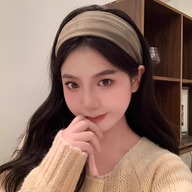 针织宽边发箍女高级感轻奢洗脸专用头箍韩系少女压发带高颜值头饰|undefined