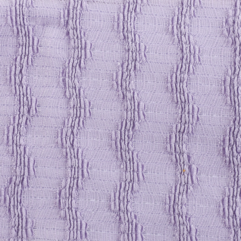 160g网格皱 涤氨弹力镂空肌理感针织绉布 时装服饰 连衣裙