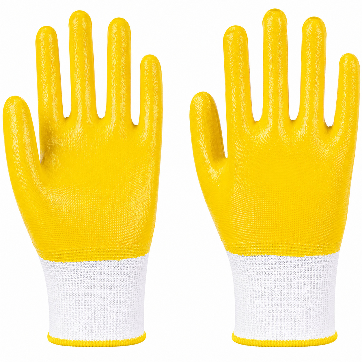 Guantes de nitrilo de nylon resistentes al aceite y resistentes al desgaste guantes de protección laboral respirantes pegamento engrosado guantes Dingqing al por mayor