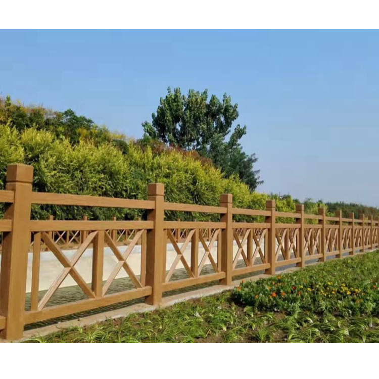 水泥仿木护栏公园水利河道景区户外栏杆新农村混凝土围栏防护定制