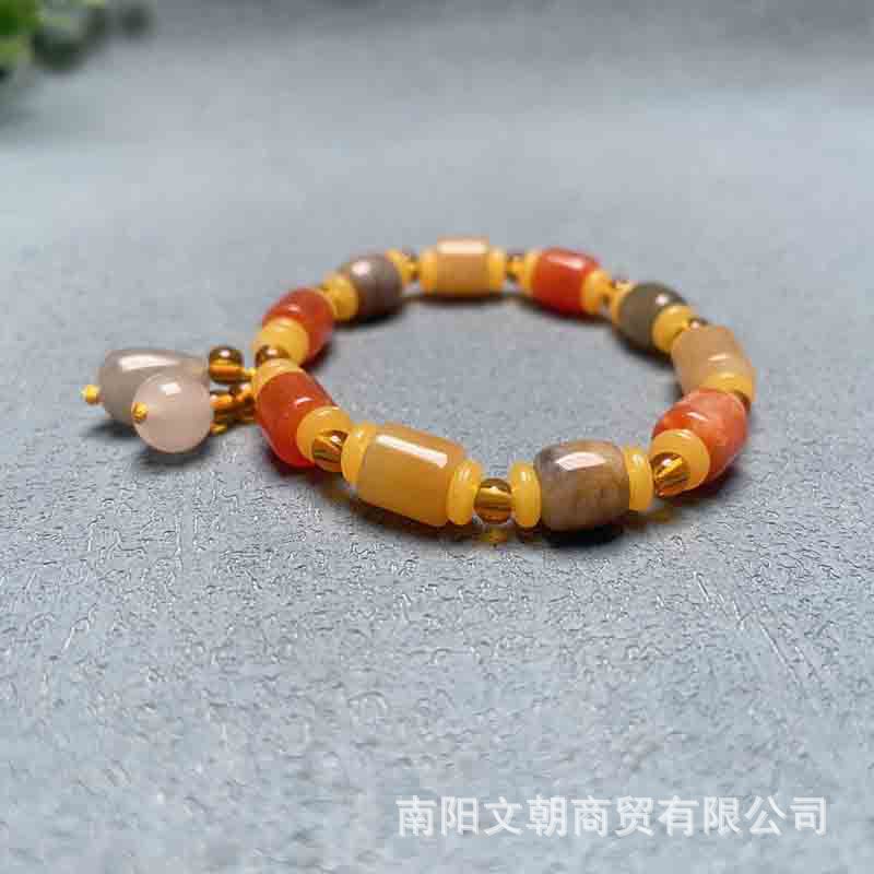 Wholesale Gold Silk Jade Bracelet Old Style Bead Bracelet Small Fresh Ladies Summer Live Broadcast Supply Street Stall 10 Yuan Model Wholesale Gold Silk Jade Bracelet Old Style Bead Bracelet Small Fresh Ladies Summer Live Broadcast Supply Street Stall 10 Yuan Model