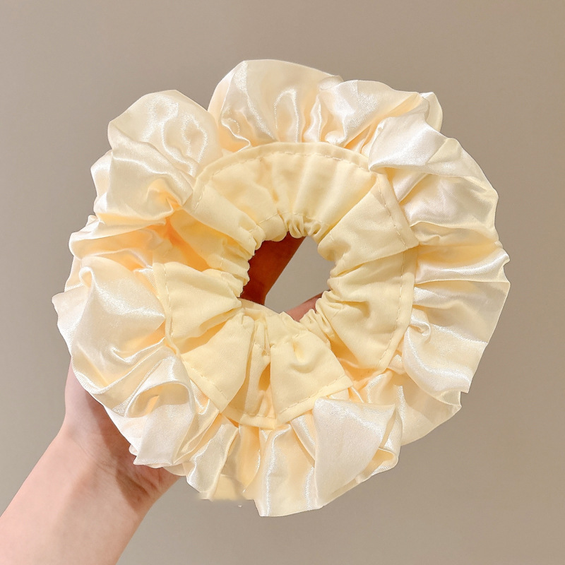 Pastoral viento intestino anillo de cabello mujer 2025 nuevo estilo de alta sensación bola de cabello cuerda de cabeza flor dulce princesa adornos de cabello cuerda