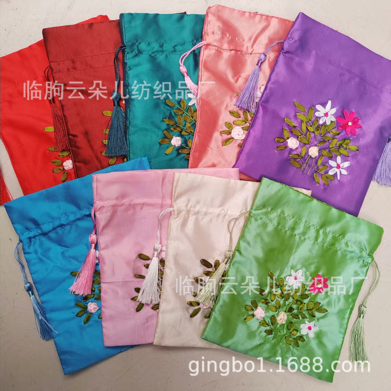 丝带绣花布艺竹炭袋包装袋，竹炭包包装袋批发直销