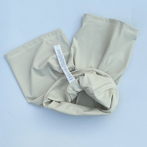 Manufacturer's new LULU sports high-waist tight shorts yoga wear nylon shorts women's tight high-elastic quarter pants