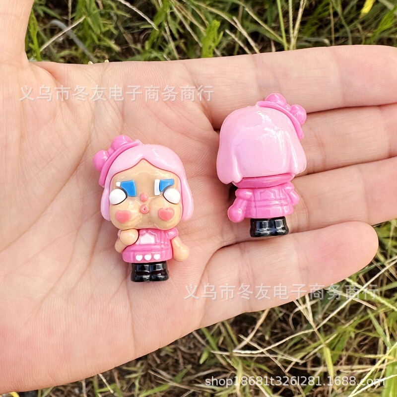 31*21mm哭娃站姿立体硅胶萌娃通孔串珠diy手机链钥匙扣车挂串珠笔|undefined