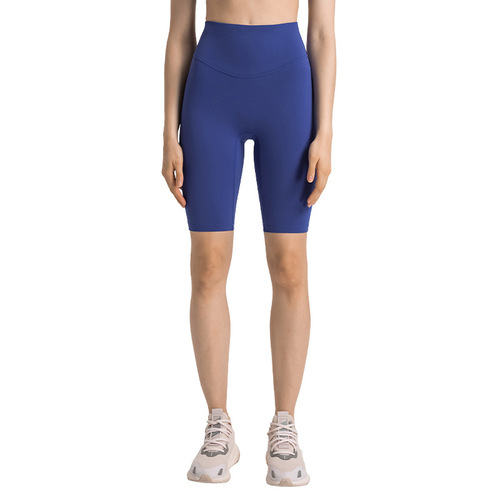 Shishi Hui Double 6 Nylon Nude High Waist Abdominal Control Yoga Pants Five Points Hip Lifting Fitness Sports Outerwear Cycling Pants