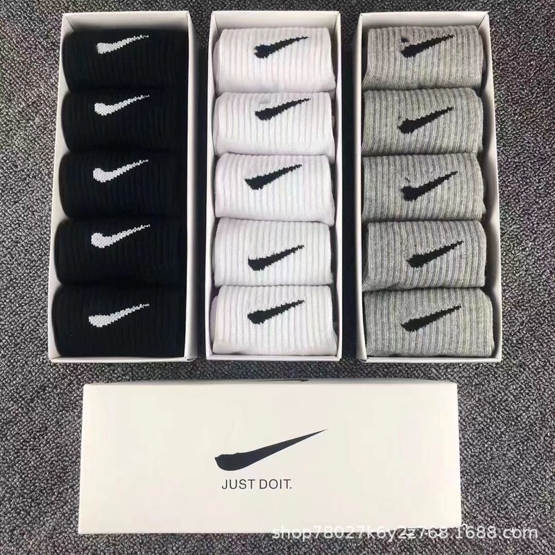 Nk Boxed Suwann Nike Socks with Logo, Men's and Women's Long, Mid, and Short Cotton Sports Socks, Casual Socks