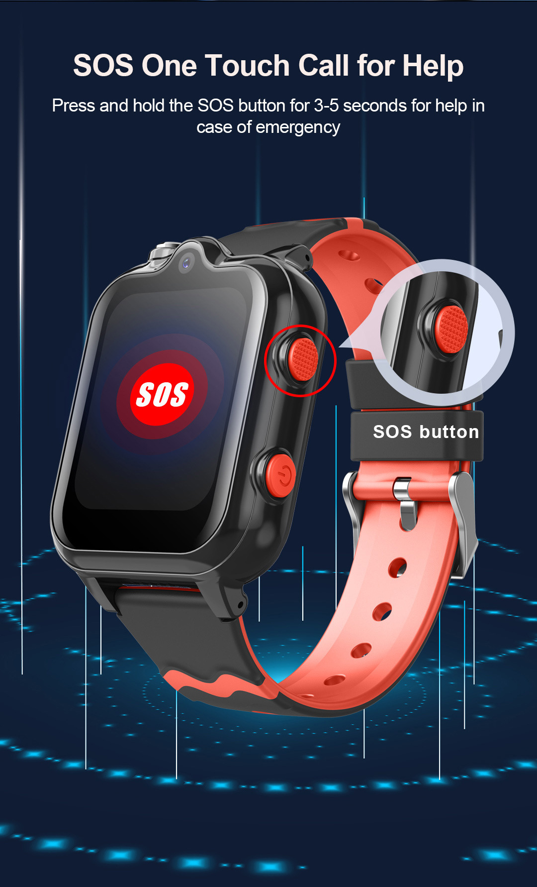 Cross-border D35 children's phone smartwatch, 4G video, GPS positioning, camera, waterproof, step counting, 900MAH, multi-language undefined