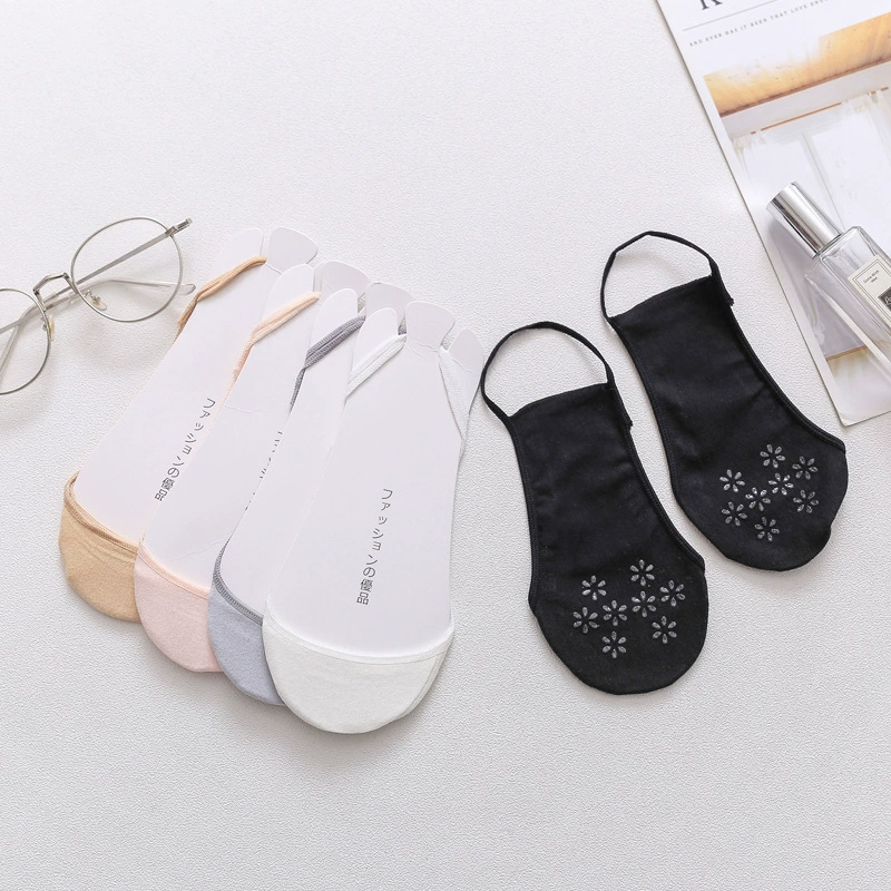 Женские летние тонкие невидимые носки, короткие носки, нескользящие носки, дышащие, влагопоглощающие, с защитой от скольжения на пятке для лета.