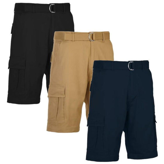 Cotton Elastic Elastic Tooling Shorts with Belt Breathable Quick-drying European and American Cross-border Independent Station Amazon 2024 Summer