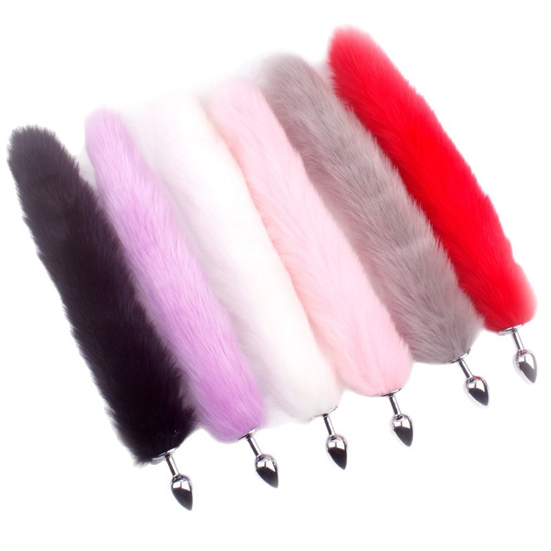 金属製アナルプラグ テール カップル用品 キツネの尻尾 SM 大人向けセックストイ 後庭用 ロールプレイング セックストイ