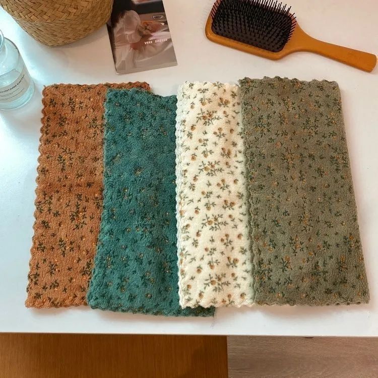Flores retrógradas toallas de cocina de alta limpieza, toallas de toallas cuadradas de toallas de lavado de platos, toallas de descontaminación poderosas