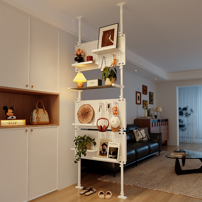 puerta trasera agujero placa de agujero de entrada portal de la casa en el cielo colgar ropa sin agujeros de perforación integrada partición percha de ropa metálica