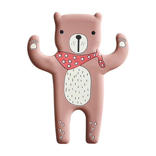 Cartoon Animal Hook Creative Nail-Free Curved Adhesive Hook PVC Door Behind Hanging Clip for Home Wall Decor