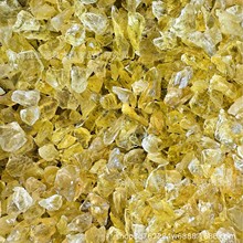 纯天然黄水晶碎石颗粒沙聚宝盆摆件米缸黄水晶原石消磁石支持鉴定