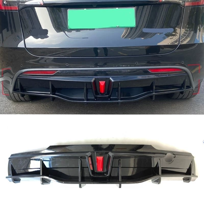 Suitable for Tesla Tesla Model Y Rear Lip Spoiler 2016-24 Rear Bumper Rear Lip Cross-Border Modification (Big Surrounded)