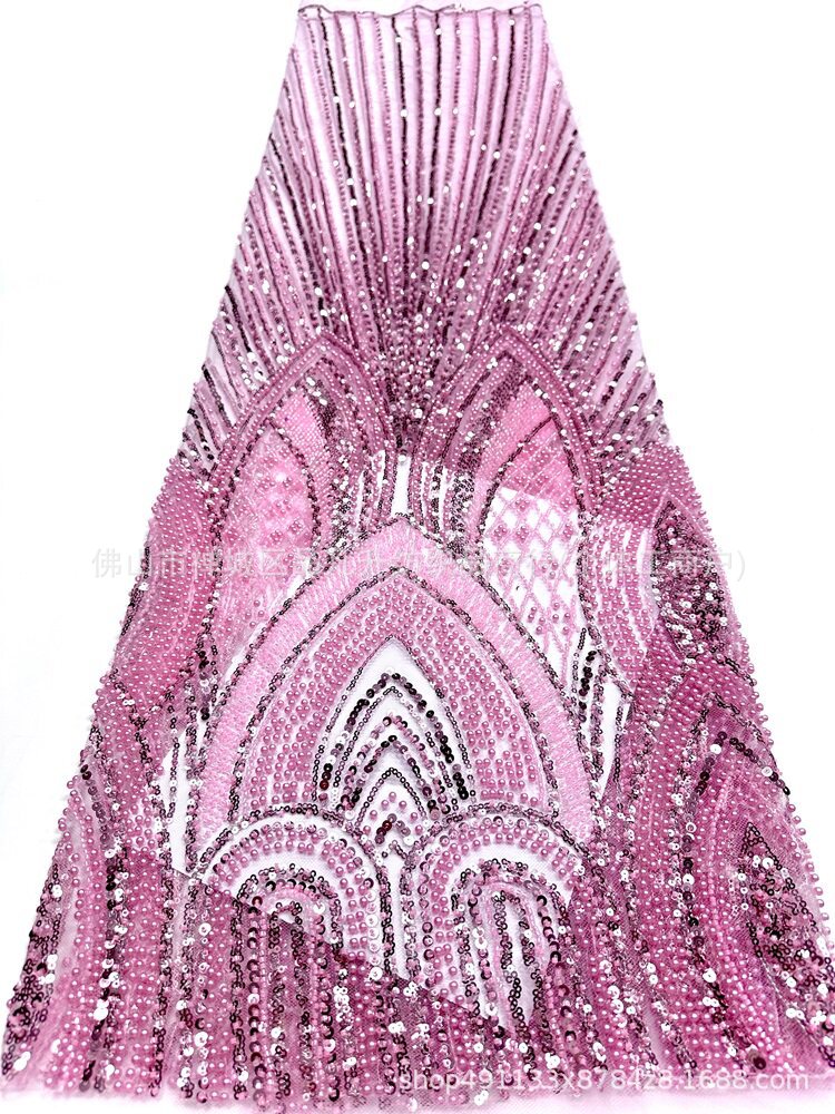 Nuevo arcuado diamante pesado tela de perlas de clavos foto de boda alta figura delgada tela de vestido de coda de pez