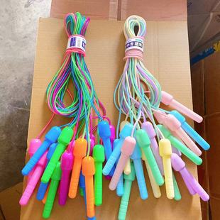 Factory Rope Skipping Fitness Test Training Primary School Students Macaron Plastic Rope Skipping Color Transparent Adult Sports