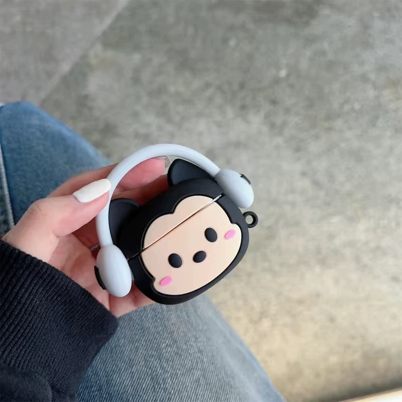 Силиконовый защитный чехол для Apple AirPods (3-е поколение) — дизайн мультгероя, зацепляющий или хвост, беспроводная совместимость