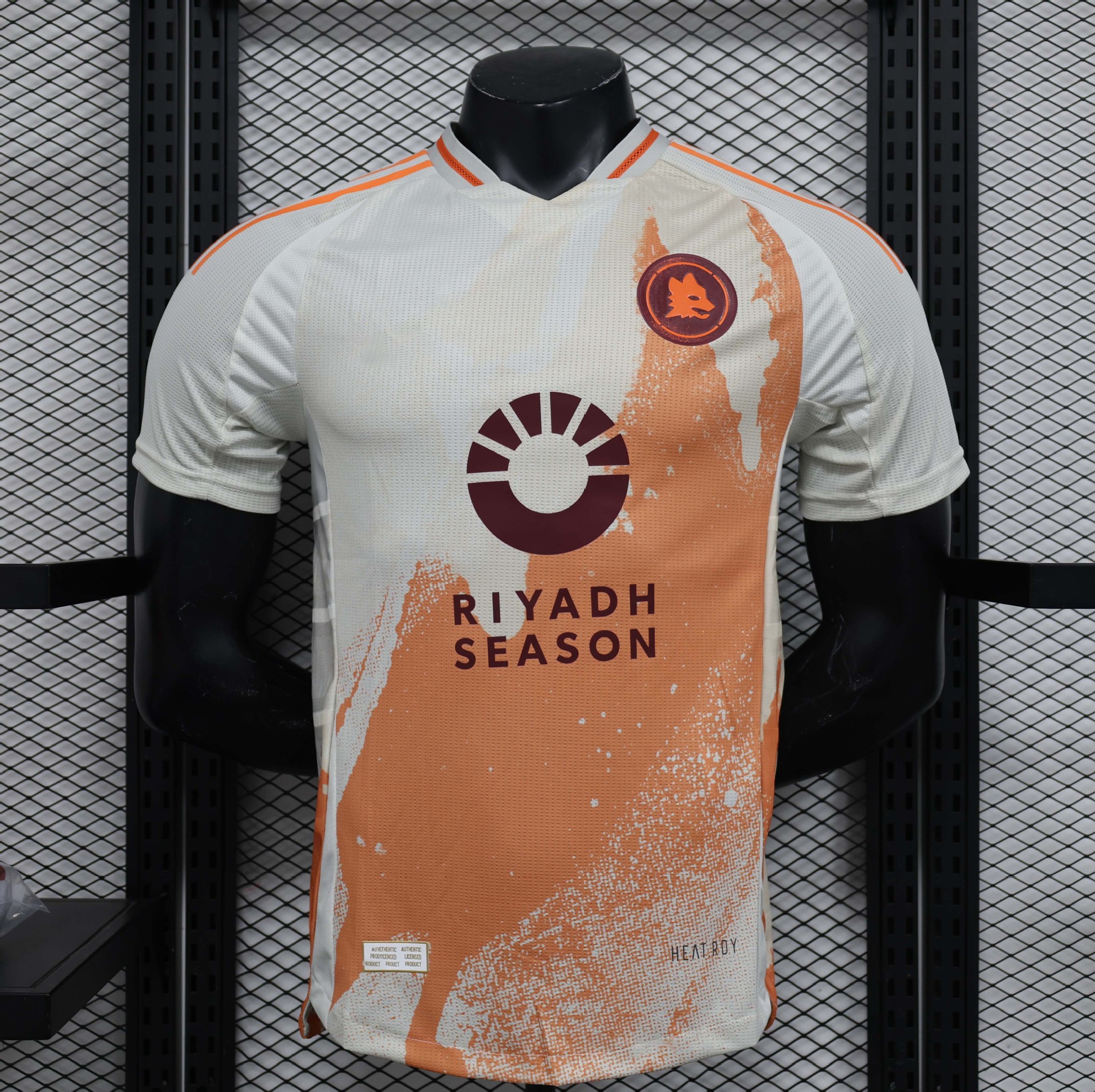 adidas x AS Roma 2024/25 Away Player Version Jersey White/Orange