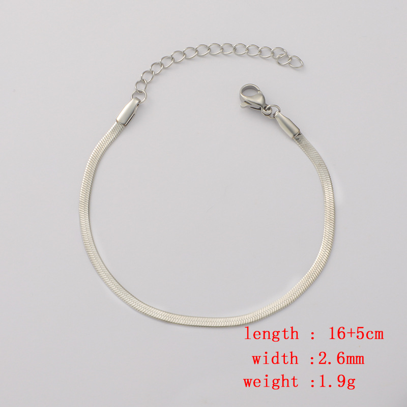 Fashion Solid Color Stainless Steel Plating Bracelets 1 Piece