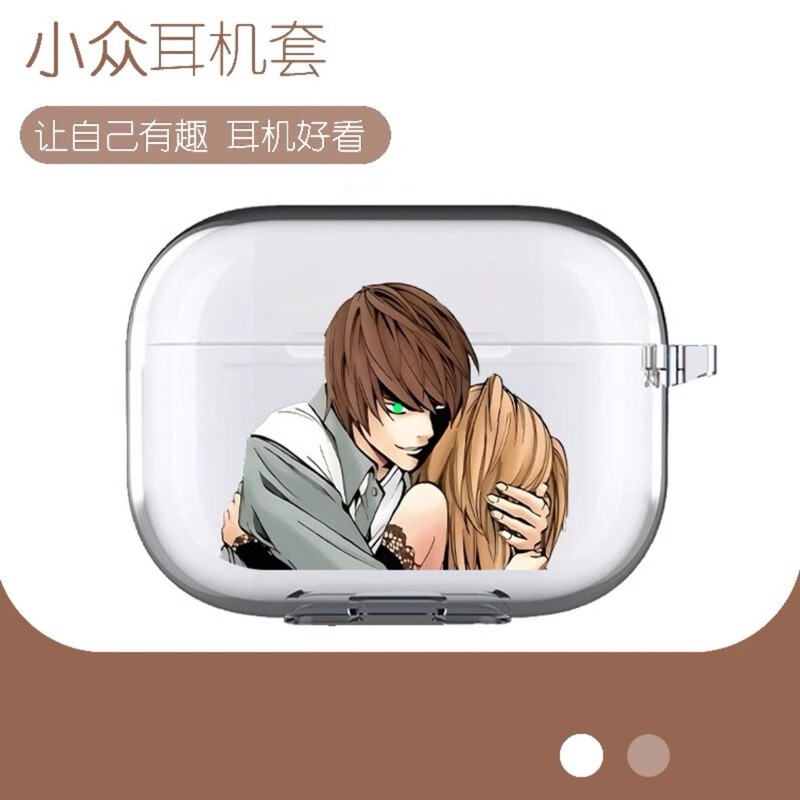 Japanese Style Comic Couple Mobile Phone Case Apple AirPods Blue Ear Soft Shell Niche Cute Wireless Headphone Protective Cover