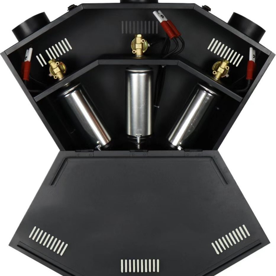 Máquina de Llamas para Escenario con Tres Llamas Reales, Control Remoto de Cuatro o Seis Lados, Máquina de Columnas de Fuego DMX512 para Ambiente de Bar y Discoteca.