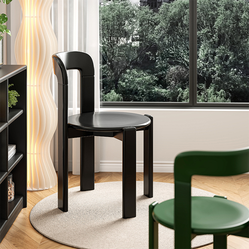 silla de comedor rey silla de madera maciza silla de escritorio medieval silla de té mesa de comedor isla silla de respaldo diseñador rojo Zhao Zhao