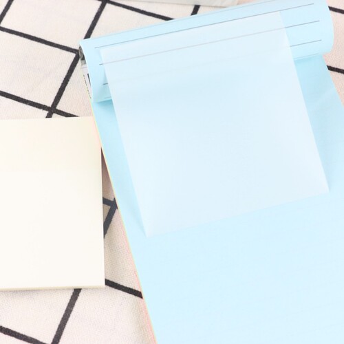 Tianzhuo transparent sticky notes see-through stickers colorful pet creative N times fluorescent film index stickers sticky notes classroom notes